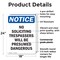 Signmission No Soliciting Trespassers Will OSHA Notice Sign, Plastic, 18in W x 24in L, 2PK OS-2PACK-NS-P-1824-V-14840 - alternate 5